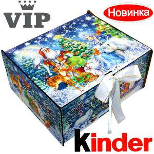 Сладкий подарок на Новый Год в картонной упаковке весом 1200 грамм по цене 2223 руб в Уфе
